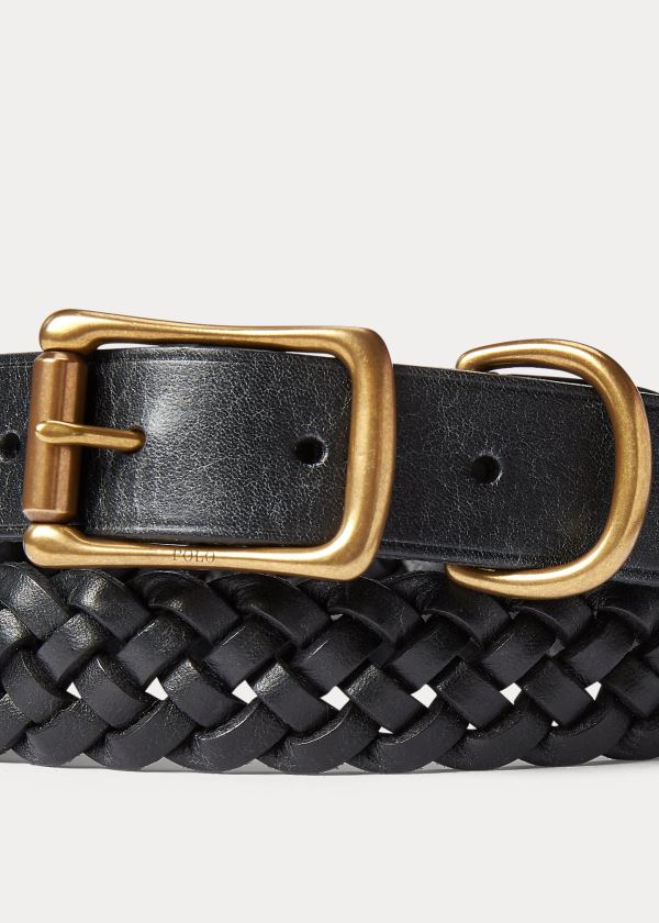 Men's Polo Ralph Lauren Braided Leather Belt | 704561ZCY